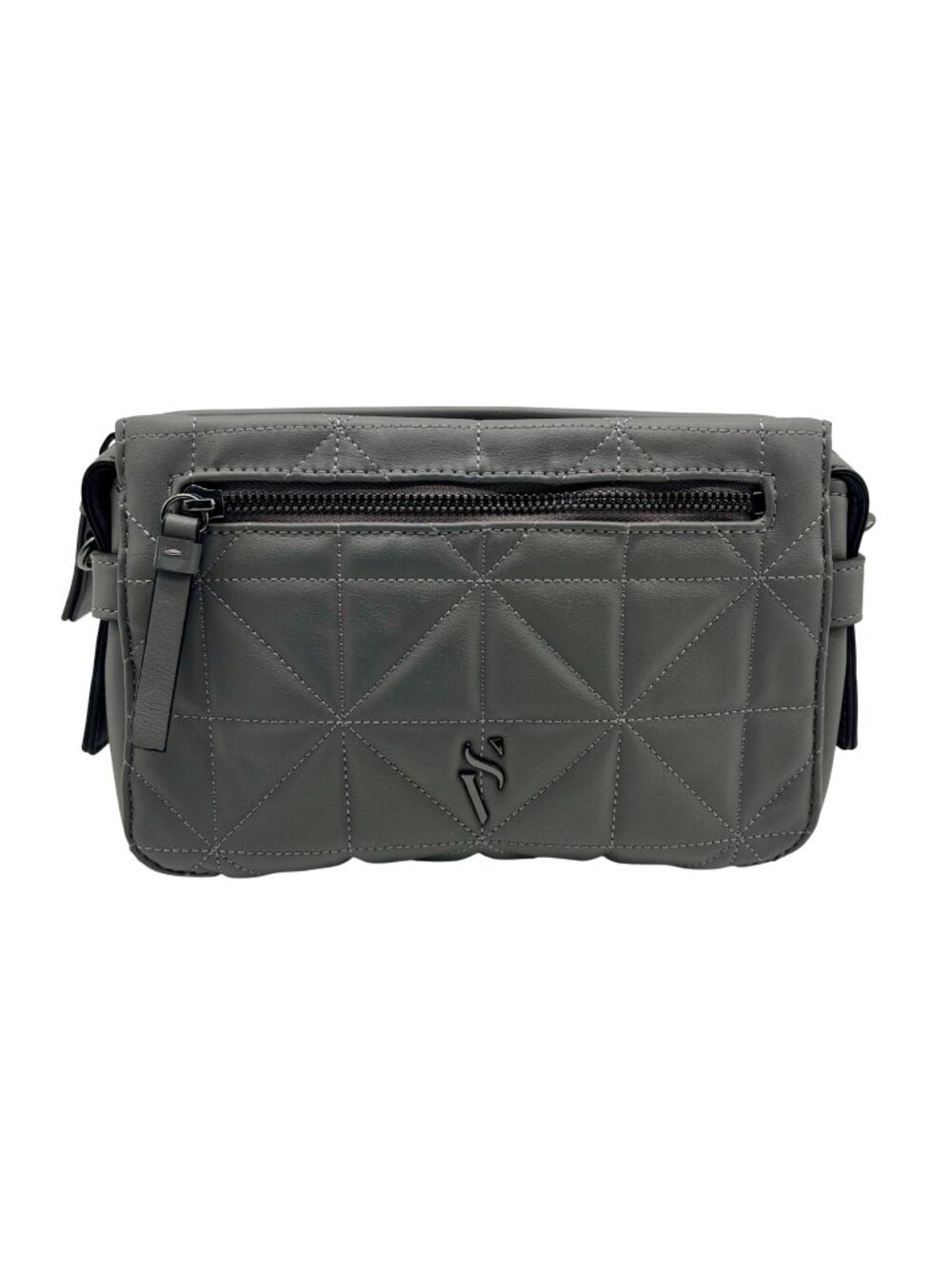 Simply Vera Wang Quilted Gray Crossbody Bag